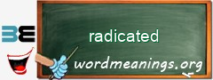 WordMeaning blackboard for radicated